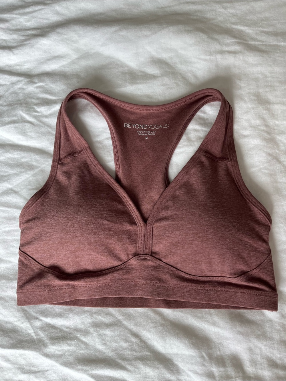 Beyond Yoga Mauve Racerback Sports Bra